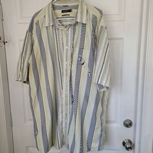 (682) Nautica Men's Classic Short Sleeve Button Down Shirt, 2XLT Color: Striped